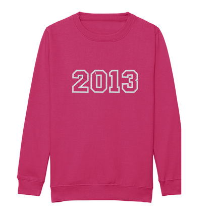 Custom Year Embroidered Junior Sweatshirt | Hoodie