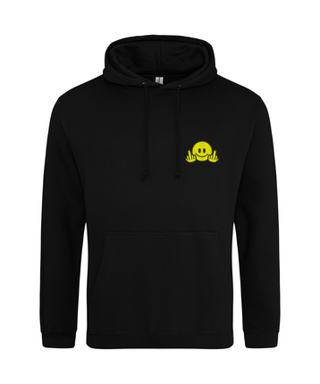 Smiley Face Mid Finger Embroidery Detail Sweatshirt | Hoodie