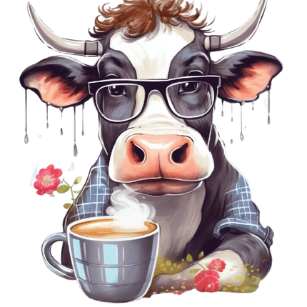 Funny "Touch My Coffee" Cow Mug