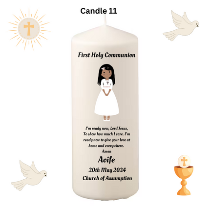 Personalised First Holy Communion Candles