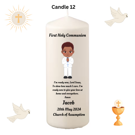 Personalised First Holy Communion Candles