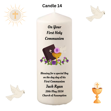 Personalised First Holy Communion Candles