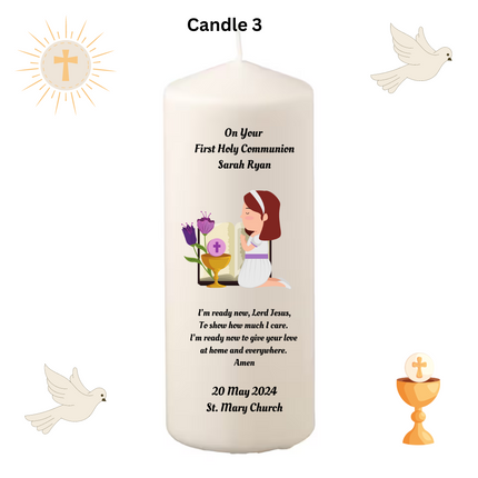 Personalised First Holy Communion Candles