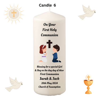 Personalised First Holy Communion Candles