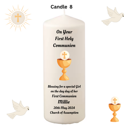 Personalised First Holy Communion Candles