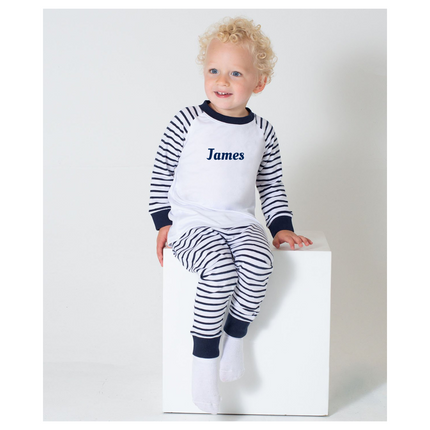 Personalised Toddlers Pyjamas Stripe