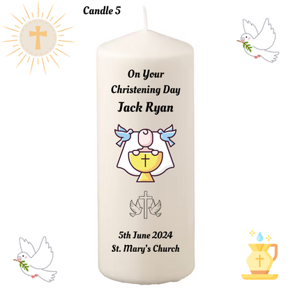 Personalised Christening Candles