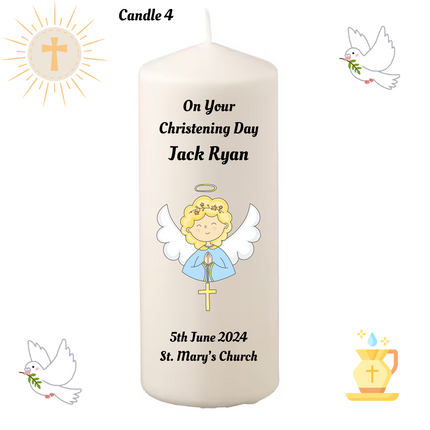 Personalised Christening Candles