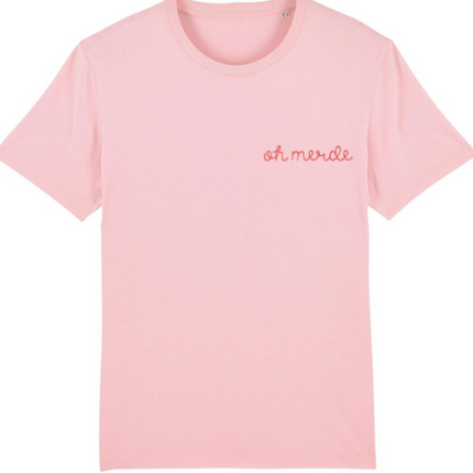 Oh Merde organic cotton tee shirt - Pink