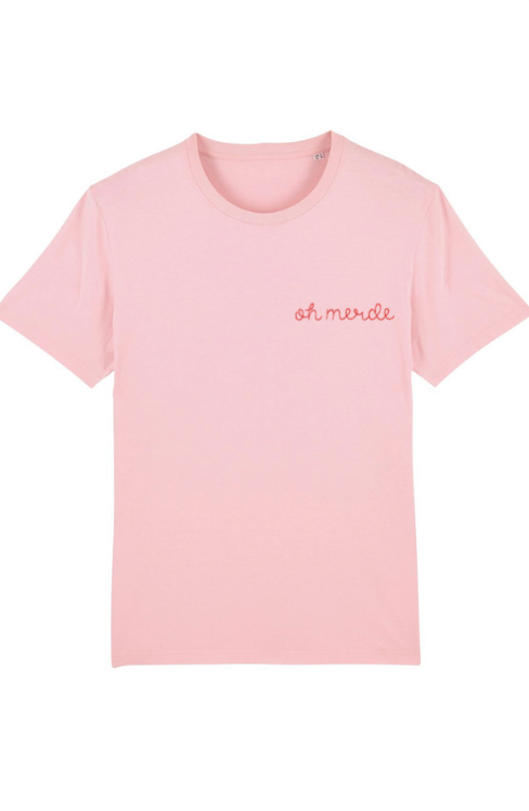 Oh Merde organic cotton tee shirt - Pink