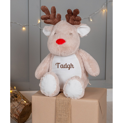 Personalised Embroidered Zippie Reindeer