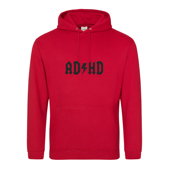 Fun take on AC/DC name -AD/HD Embroidered Sweatshirt / Hoodie