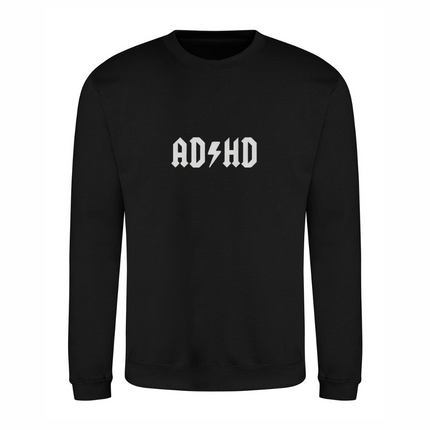 Fun take on AC/DC name -AD/HD Embroidered Sweatshirt / Hoodie