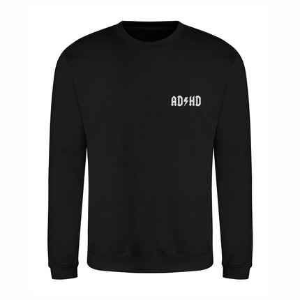 Fun take on AC/DC name -AD/HD Embroidered Sweatshirt / Hoodie