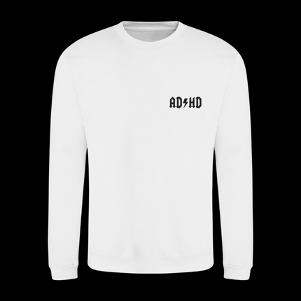 Fun take on AC/DC name -AD/HD Embroidered Sweatshirt / Hoodie