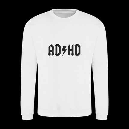 Fun take on AC/DC name -AD/HD Embroidered Sweatshirt / Hoodie