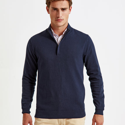 Men's Cotton Blend ¼ Zip Sweater