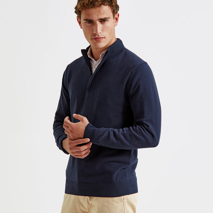 Men's Cotton Blend ¼ Zip Sweater