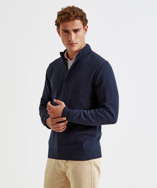 Men's Cotton Blend ¼ Zip Sweater