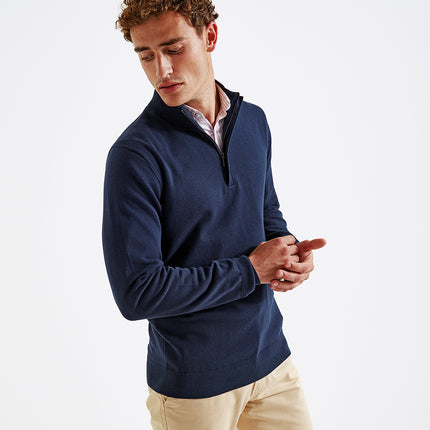 Men's Cotton Blend ¼ Zip Sweater