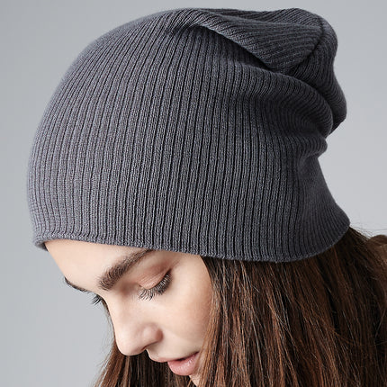 Black - Slouch beanie