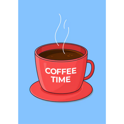 Minimalist Coffe Time Wall Art