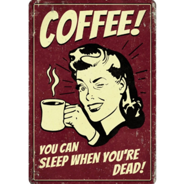 Funny Vintage Coffee Wall Art Poster