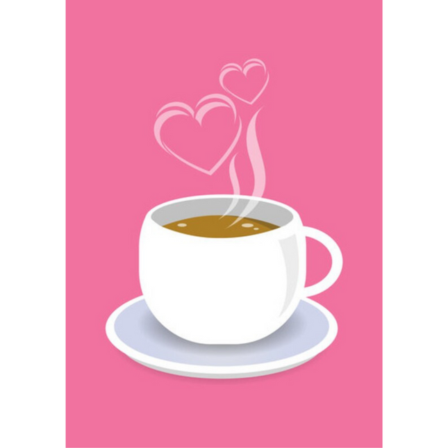 Minimalist Coffee Wall Art Pink