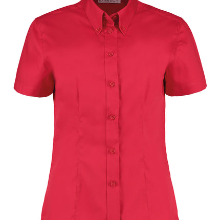 Women's Corporate Oxford blouse short-sleeved (tailored fit)