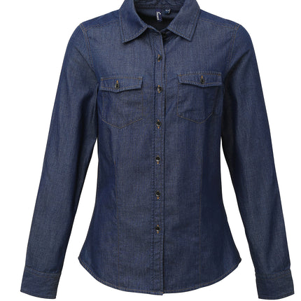 Women's jeans stitch denim shirt