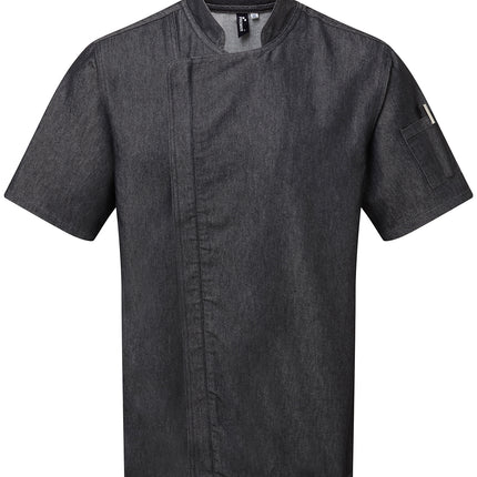 Chef's zip-close short sleeve jacket