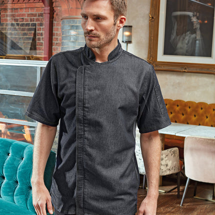 Chef's zip-close short sleeve jacket