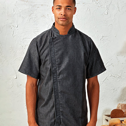 Chef's zip-close short sleeve jacket