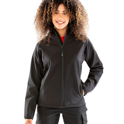 Women’s recycled 3-layer printable hooded softshell