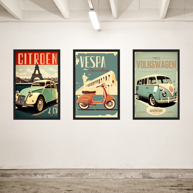 Vintage Car & Bike Prints