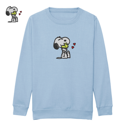 Snoopy / Woodstock Embroidery Design Sweatshirt | Hoodie