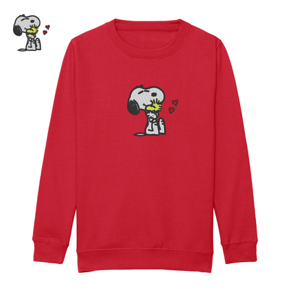 Snoopy / Woodstock Embroidery Design Sweatshirt | Hoodie