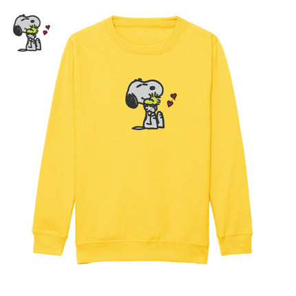 Snoopy / Woodstock Embroidery Design Sweatshirt | Hoodie