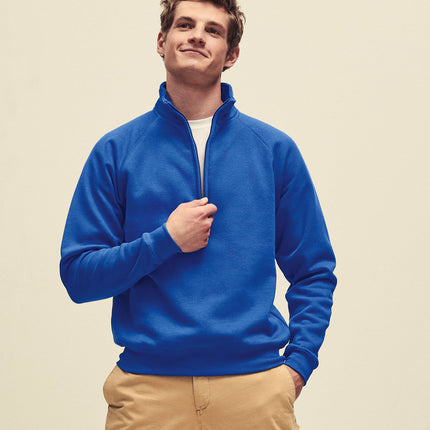 Premium 70/30 zip-neck SS830 sweatshirt