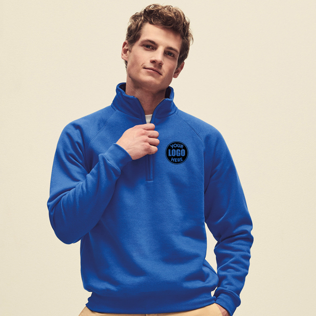 Premium 70/30 zip-neck SS830 sweatshirt