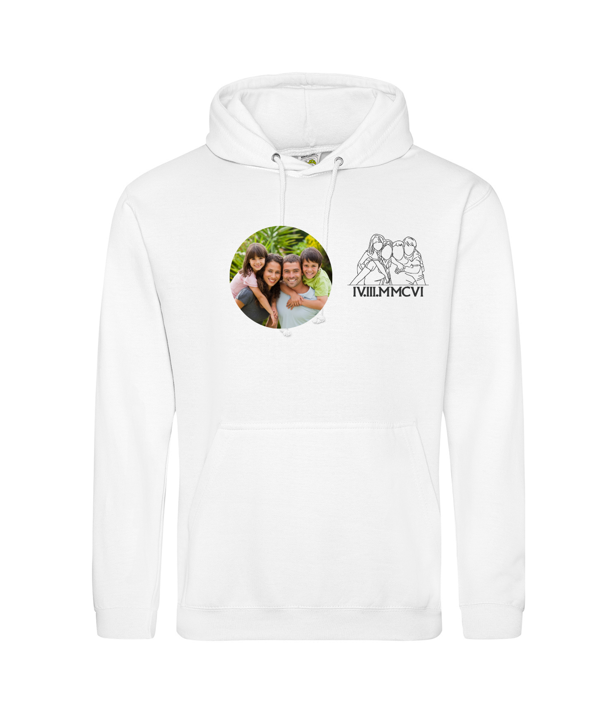 Custom Hoodie with Picture Embroidered Sweatshirt Family Portrait
