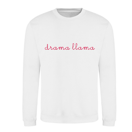 Drama Llama Embroidery Detail Sweater | Hoodie