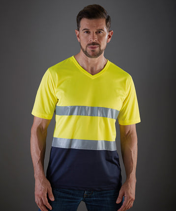 Hi-vis top cool super light v-neck t-shirt (HVJ910)