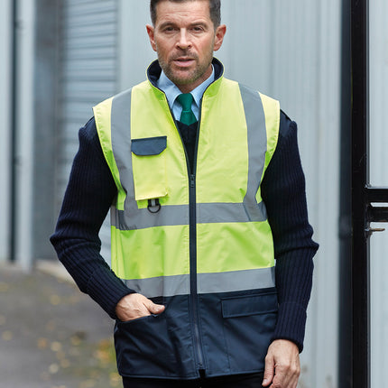 Hi-vis padded bodywarmer (HV005)