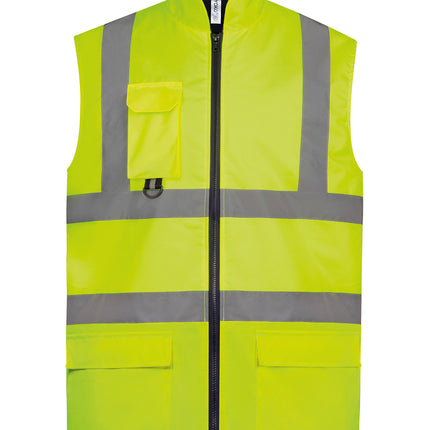 Hi-vis padded bodywarmer (HV005)